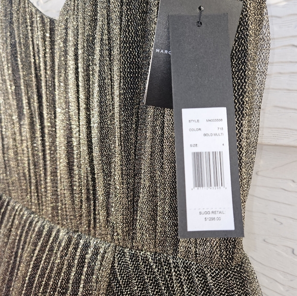 Marc Jacobs Gold Multi Tulle Party Homecoming Prom Dress Black Glittery 4 NWT - Picture 9 of 13